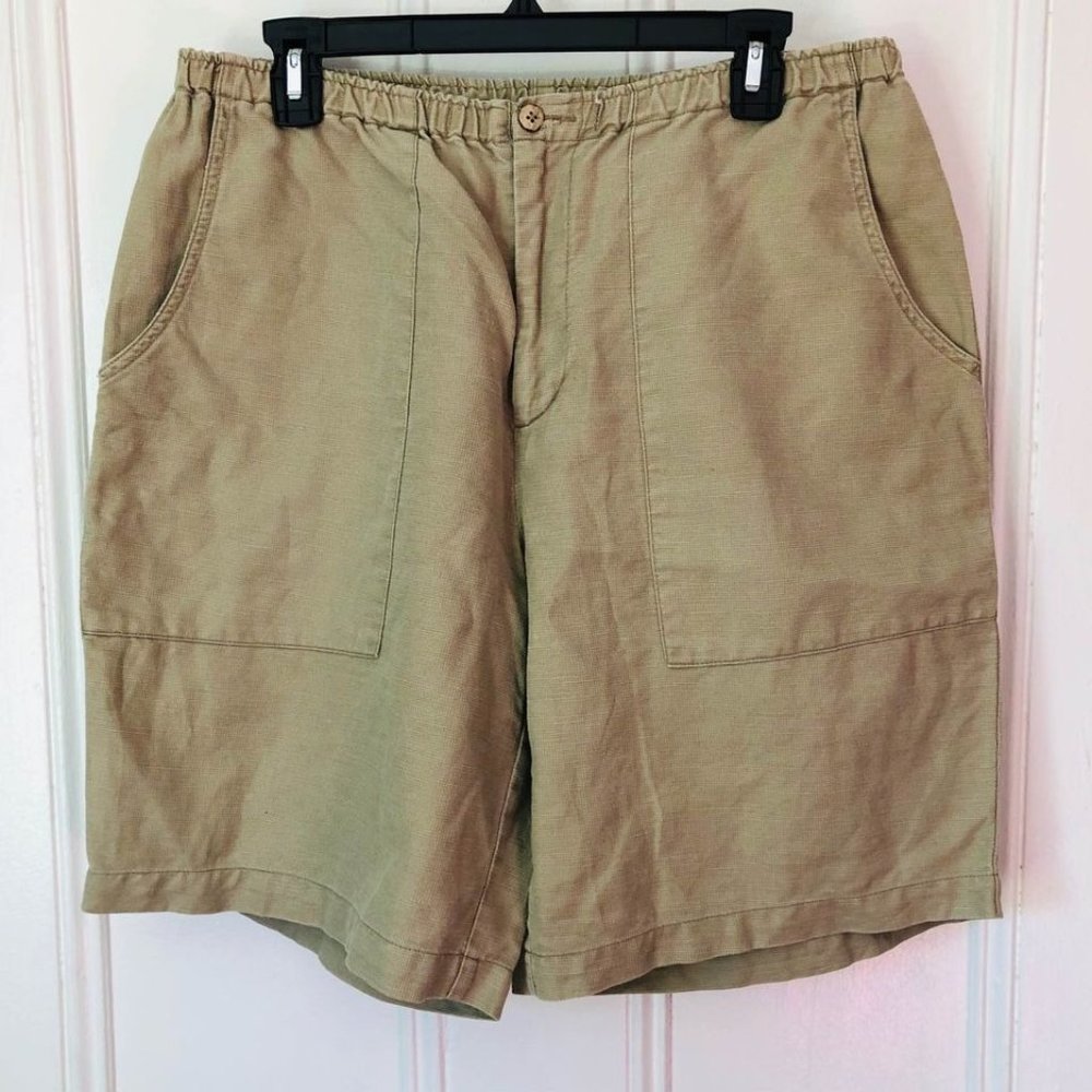 Ocean Pacific Shorts Khaki Linen Blend L